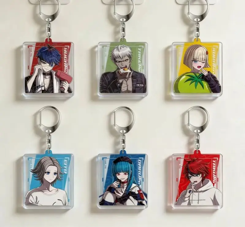 Game The Hundred Line -Last Defense Academy 6cm Acrylic Pendant Keychains Bag Decorations Accessories Goods Collection