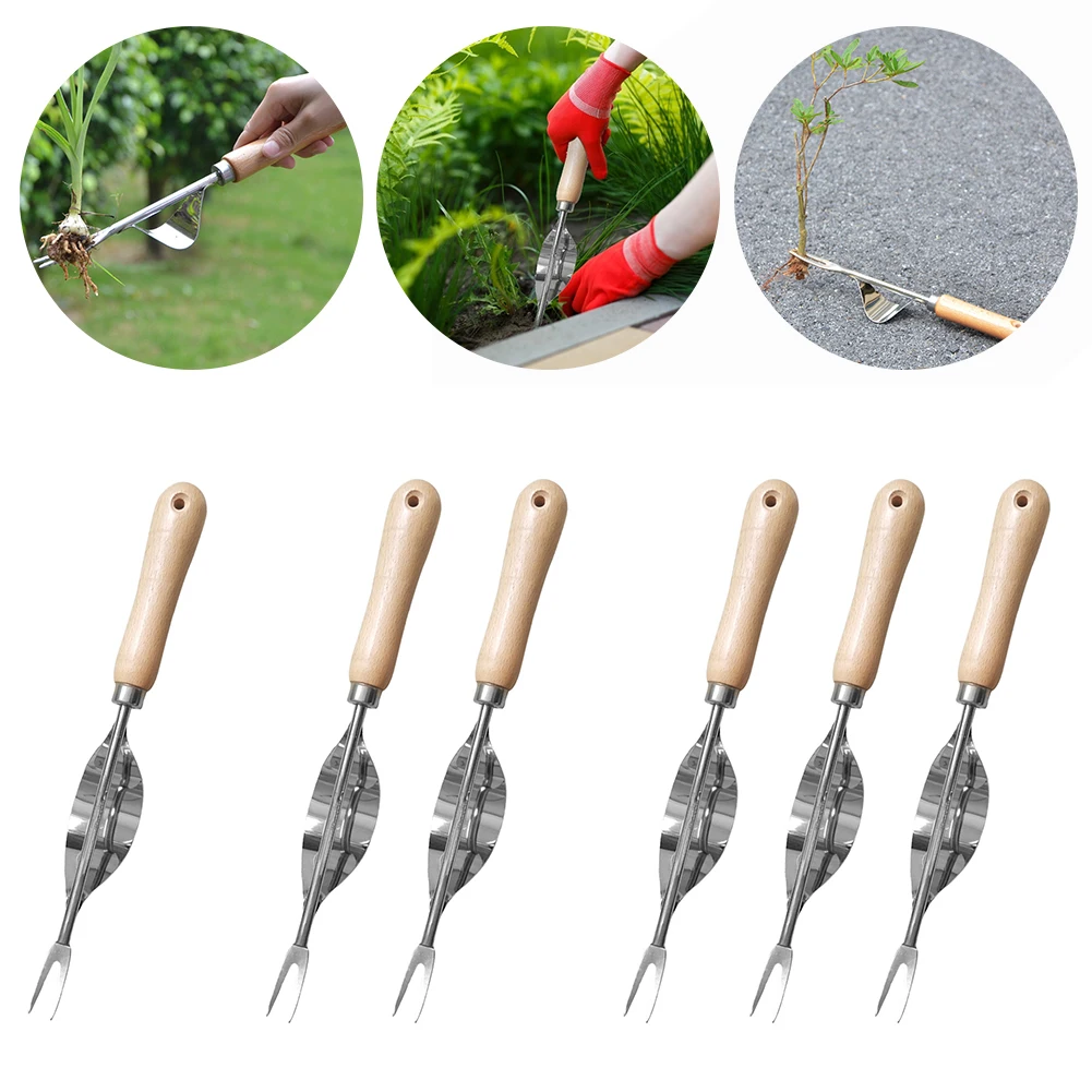 1/2/3 PCS Manual Hand Weeder Stainless Steel Garden Puller Tool Roots Digging Removal Hand Tool for Yard Lawn and Farm