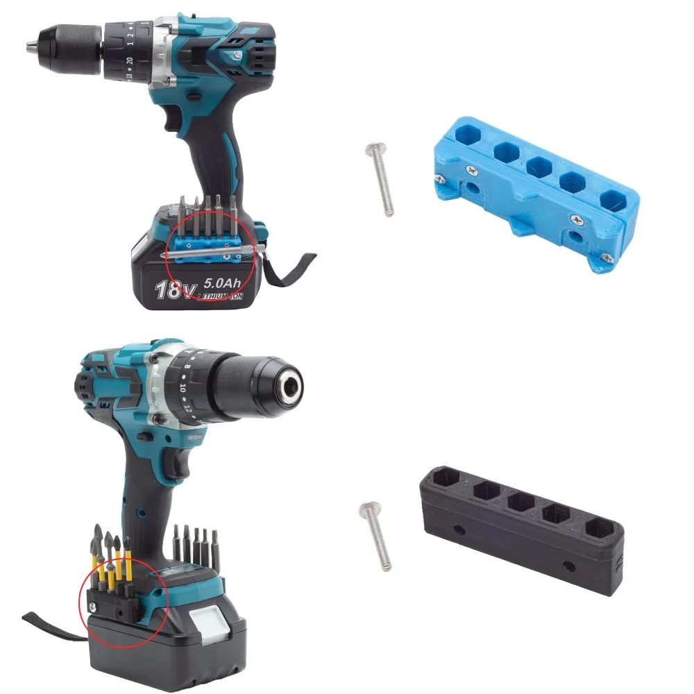 

2/4 Pcs 5 Slots Magnetic Drill Bit Holder for Makita Series Impact Drivers and Power Tools Screwdriver Bits Holder Accessorie