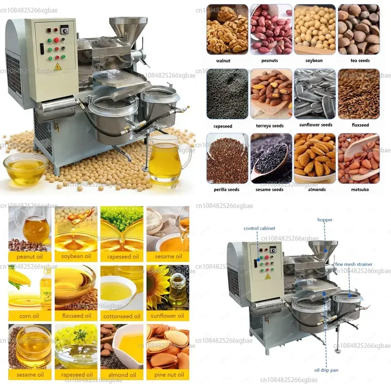 100Kg-500kg/h industrial spiral oil press high oil output continuous oil press suitable for peanut and soybean seeds
