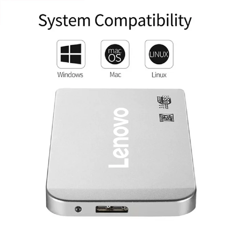 Lenovo Portable SSD 1TB External Solid State Drive 2TB Mobile Hard Disk High-Speed Storage Device For Laptops/Desktop/Mac/Phone