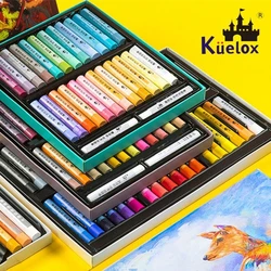 Kuelox Professional 슈퍼 소프트 오일 파스텔 크레용 24/36/48 색상 아티스트 화이트 소프트 파스텔 그림 문구 미술 용품