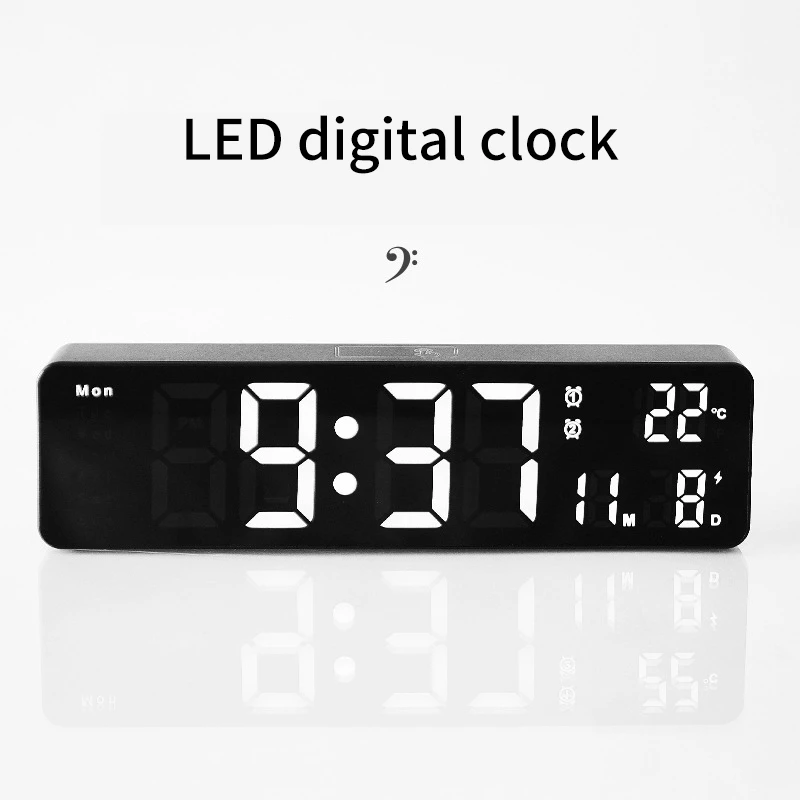 LED 알람 시계 거울 전자 시계