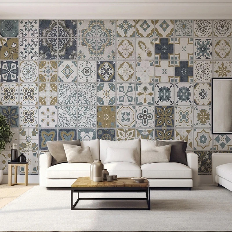 Custom Abstract Photo Mural Art 3D Geometric Flower Pattern Wallpaper for Bedroom Living Room TV Sofa Background Wall Covering