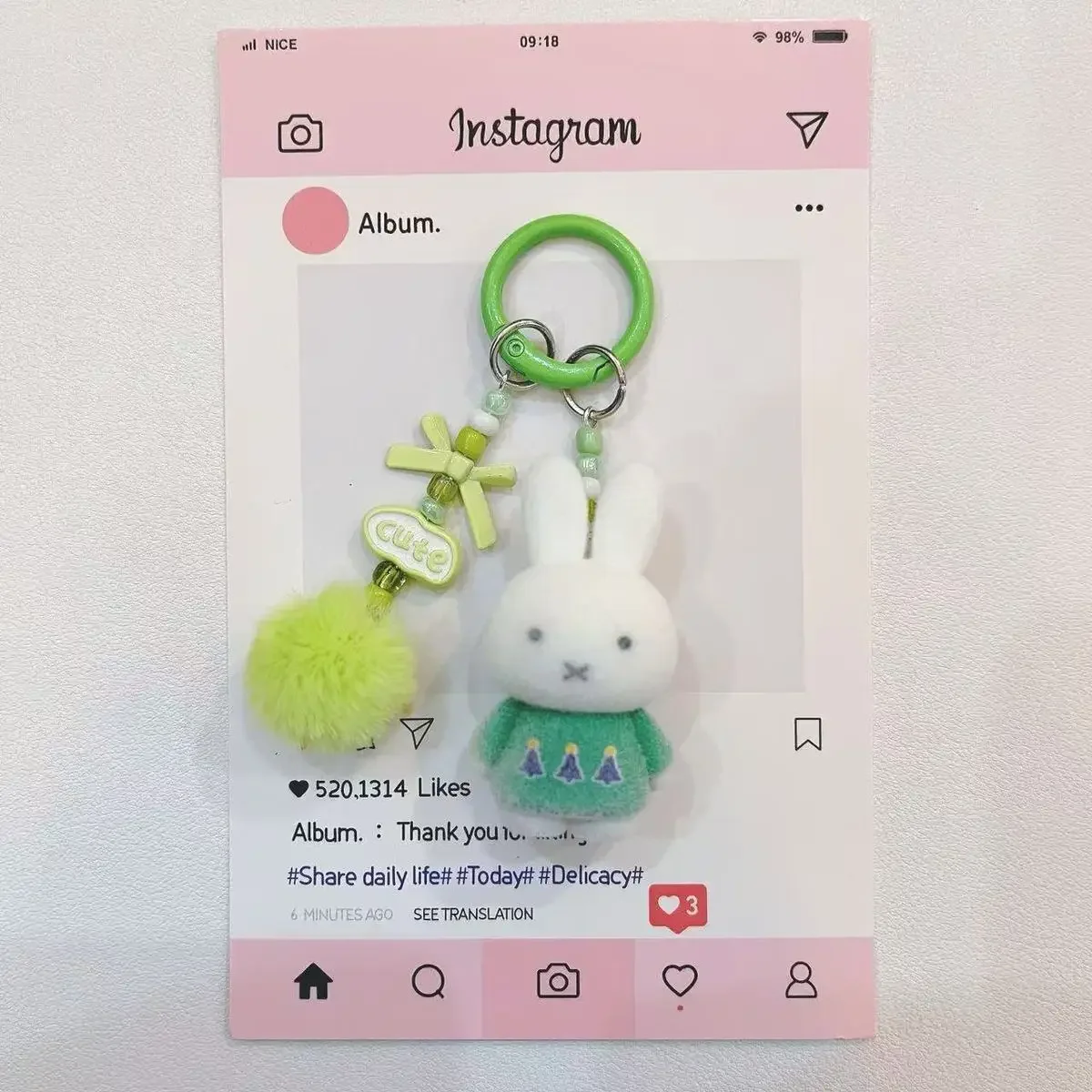 Neuer Miffy Niedlicher Kreativer Modischer Plüsch-Schlüsselanhänger Tragbarer Dekorativer Hasen-Anhänger Anime-Tasche Kawaii Geeignet als Geschenk für Freunde – Detail 7