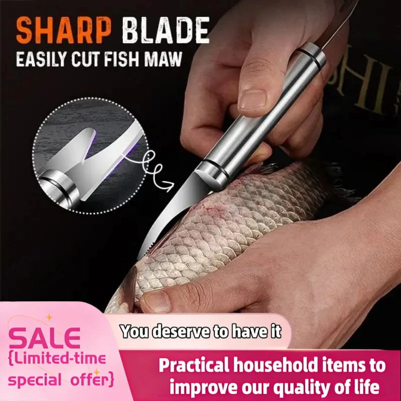 Peeler Shrimp Line Kitchen Tools Cutting scraping digging Knife Stainless Steel 6 In 1 Fish Knife Multifunctional Fast Shrimp
