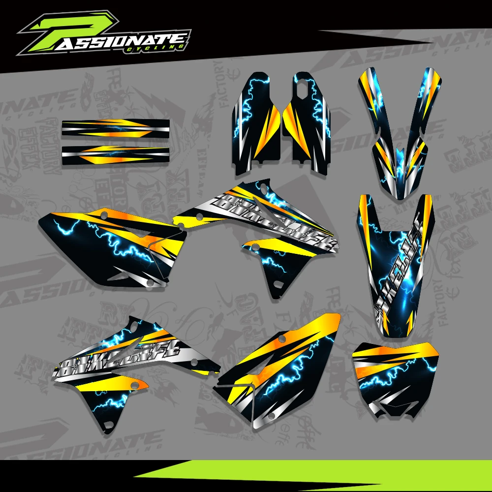 

Motorcycle Fairing Sticker graphics Background Decal For Suzuki RMZ450 RMZ 450 2008 - 2012 2013 2014 2015 2016 2017