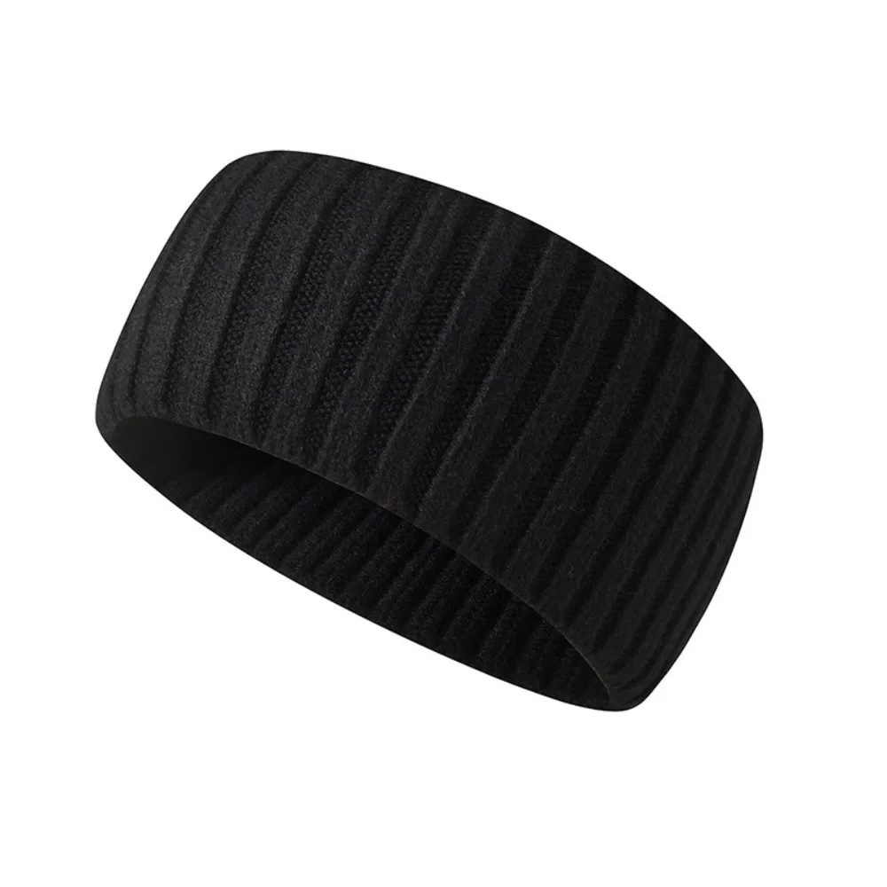 Casual Wide Knitted Headband Solid Color Soft Sports Hairbands Warm Breathable Elastic Headband Unisex
