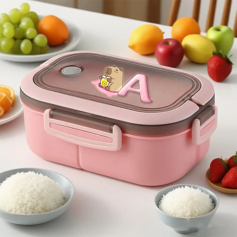 Capybara Bento Lunchbox Anime Tiere Gedruckt Brief Lebensmittel Lagerung Container Kinder Schule Picknick Lunchbox Büro Abendessen Fällen