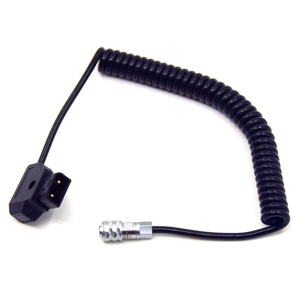 كابل طاقة زنبركي D-tap إلى P Tap Fit Blackmagic كاميرا سينما الجيب 4K لبطارية BMPCC 4K Weipu 2 Pin موصل سالب