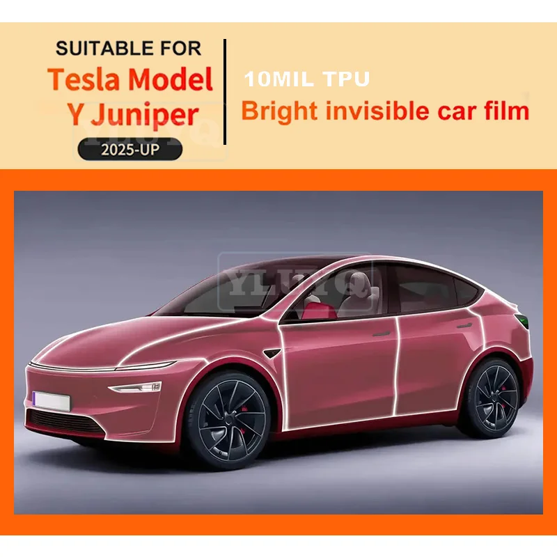 

10mil PPF Scratch Resistant Car Paint Protection Film for Tesla Model Y Juniper 2025 2026-up Clear Bra PPF Decal Accessories
