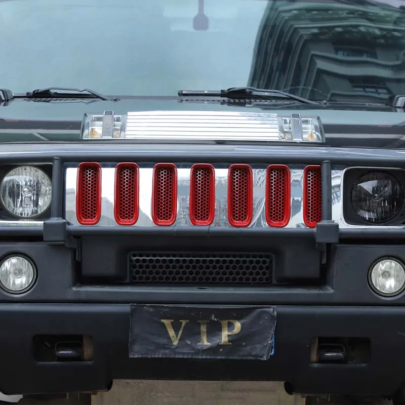 

Suetlcoity для Hummer H2 2003-2009 ABS черная передняя решетка автомобиля, накладка на экран с насекомыми, автомобильные аксессуары