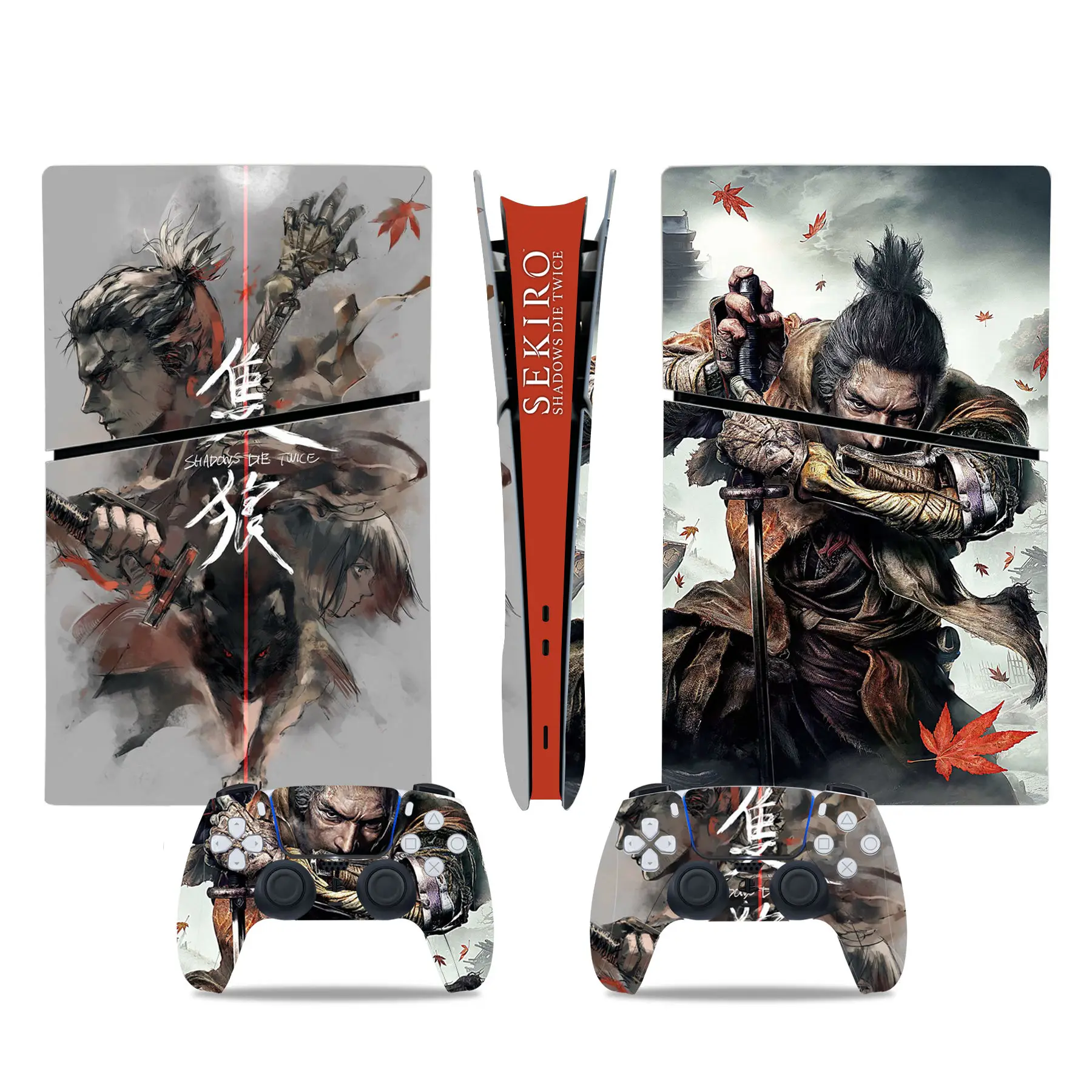 وحدة تحكم ألعاب Sekiro وجلود وحدة تحكم ، ملصق ملصق الجلد ، الإصدار الرقمي لـ PS5 ، نحيف