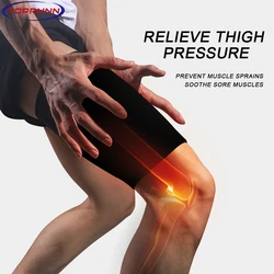 Manchon de Compression pour les Cuisses, Support de Récupération de Compression, pour Cornouage endoloris, Support de Façade, Idéal pour tous les Sports, 1 Pièce