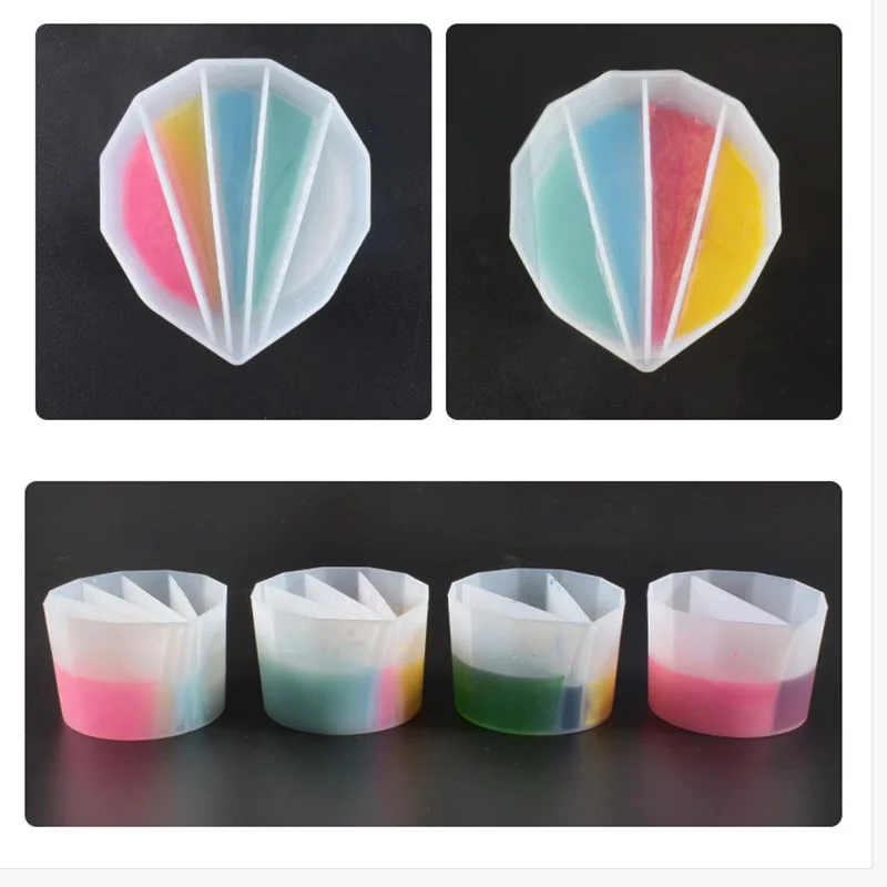 Pour Split Cup Silicone Epoxy Mix For Paint Pouring Cups DIY Resin Tool Epoxy Resin Acrylic Paint Resin Mold Jewelry Making Tool