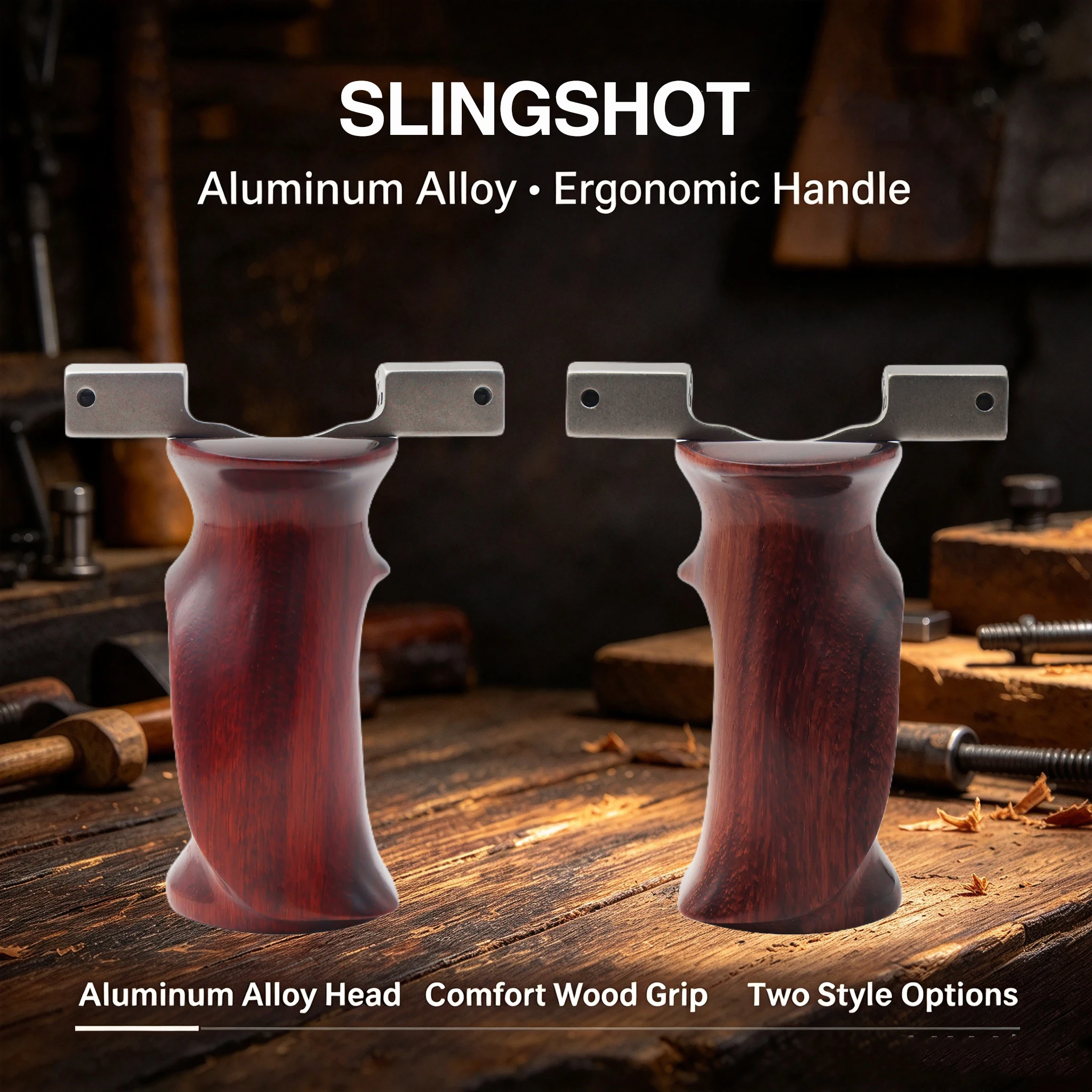 Titanium Alloy Recurve Y-Shaped Slingshot with Dragon Tooth Clamp, Left & Right Hand Models for Outdoor Practice