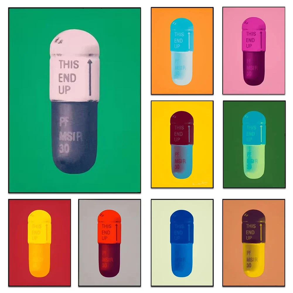 Colorful Capsule Wall Art Classic Cure Poster Print For Office Living Room Home Decor Medicine Pills Canvas Painting Mural