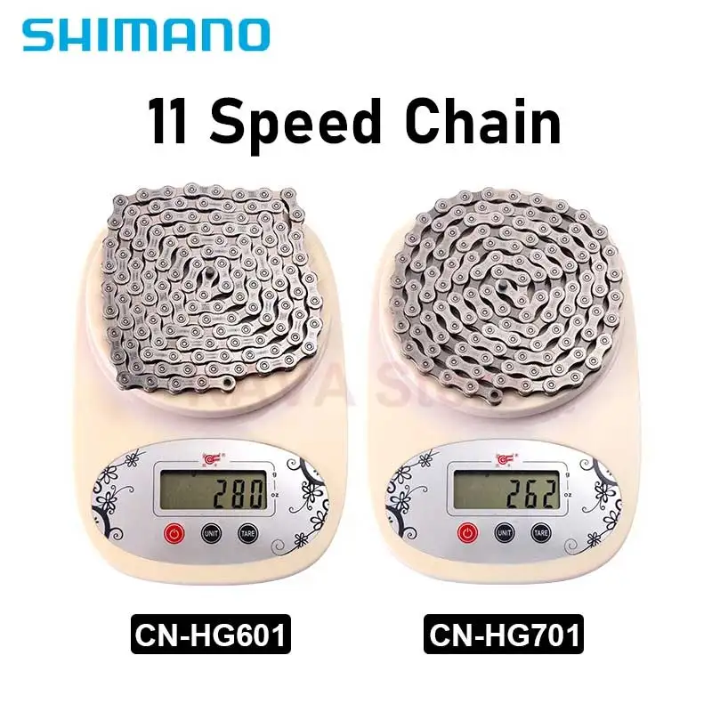 Shimano MTB Chain 11 Speed HG601 HG701 Mountain Bicycle Current 11S Road Bike Chains 116L 124L 11V Bicycle Parts