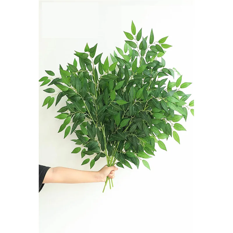 Italian Ruscus Greenery Stems Artificial Green Leaf Plants Hanging Spray For DIY Wedding Arch Filler Table Centerpieces Home Dec - Image 4