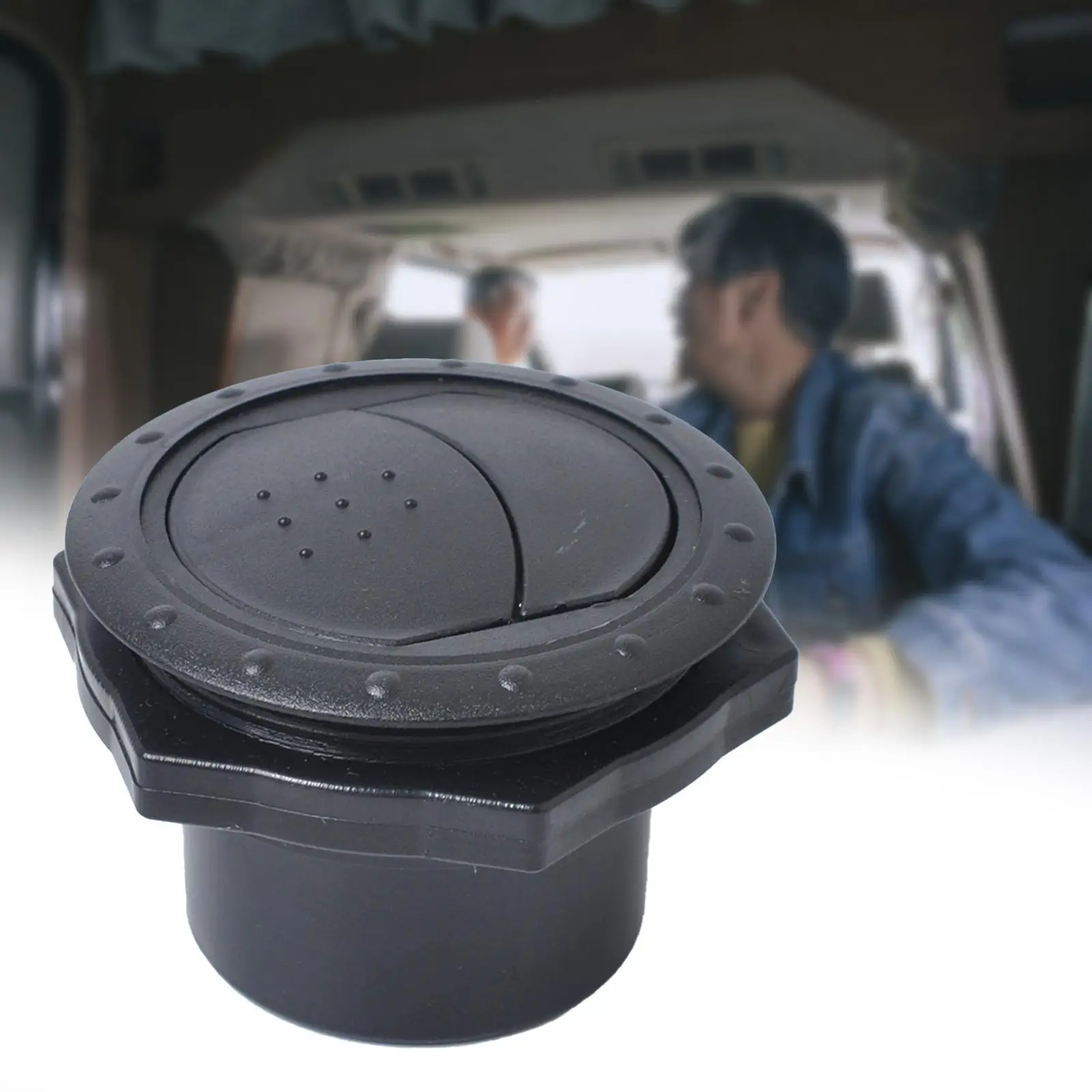 

ABS Plastic Air Vent Deflector Outlet Black Dashboard Vent for RV Boat Marine Yacht Easy Clean Replacement