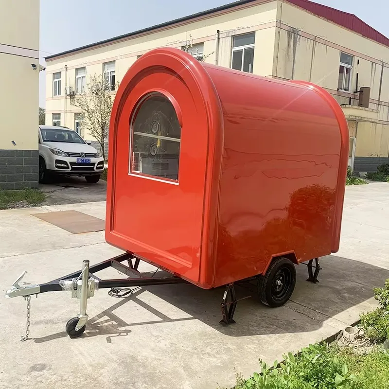 4WD Food Trailer Fully Equipped Kitchen Mobile Commercial Catering Cart Street Vending Truck Fast Food Van Outdoor Business Cart view 6