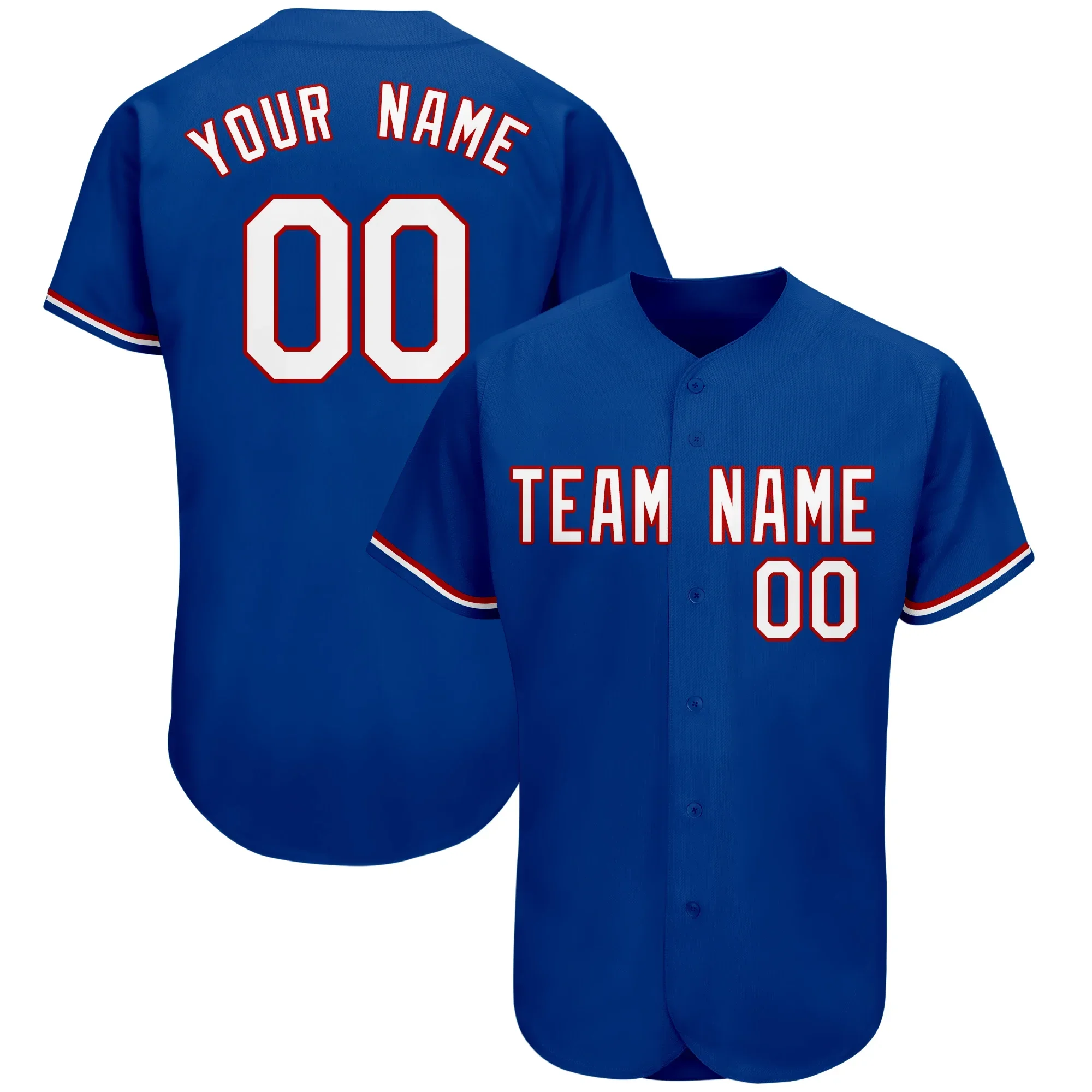 Breathable Baseball Shirt Short Sleeve DIY Personalized Team Name / Number Customization