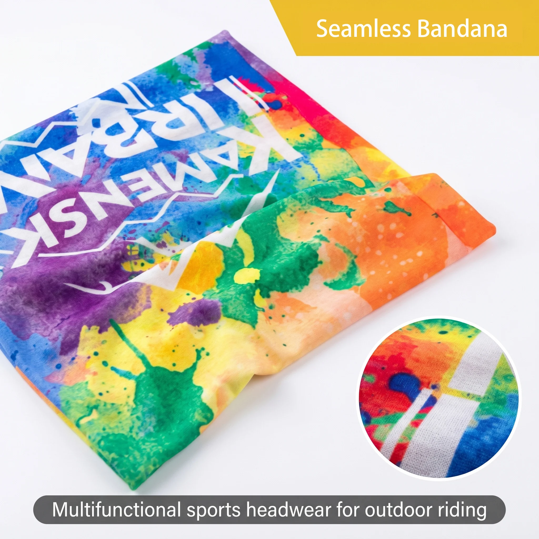Nahtloser Nackenschutz UV-Schutz Atmungsaktives Bandana Unisex Outdoor-Halstuch für Wandern Klettern Angeln Radfahren Sport – Detail 4