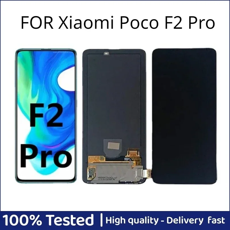

6,67 "AMOLED для Xiaomi Poco F2 Pro ЖК-дисплей, замена сенсорного экрана для pocophone f2 PRO RM2004J11G, ЖК-экран