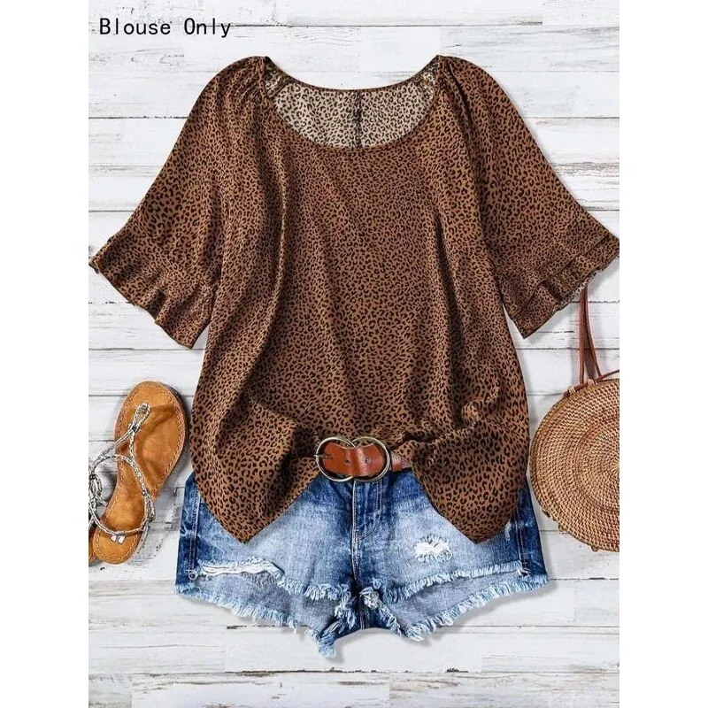 

P 91223 Extra Large Summer Top Oversized Shirt Special Size Women's Fashion Silk Material Spring Collection 2026