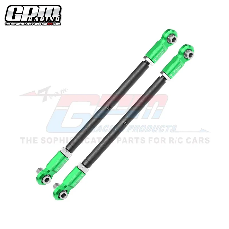 GPM upgrade part TRAXXAS 1/5 X-MAXX aluminum alloy 7075+medium carbon steel adjustable front steering rod