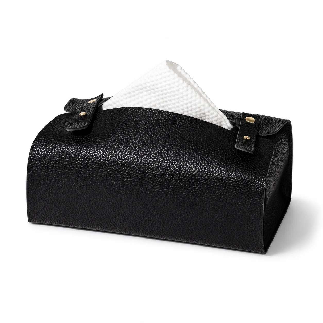 Tissue Box PU Leather Tissue Holder Square Facial Tissue Case Facial Paper Organizer Dispenser for Bathroom,Vanity Countertop