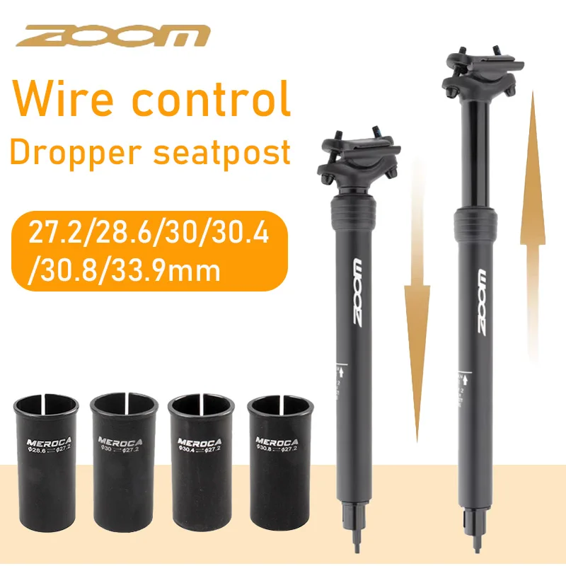 

ZOOM MTB Dropper Seatpost 27.2 Bicycle Hydraulic Telescopic Seat Post MTB Adjustable Seatpost Wire Control Seat Tube Winter Ride