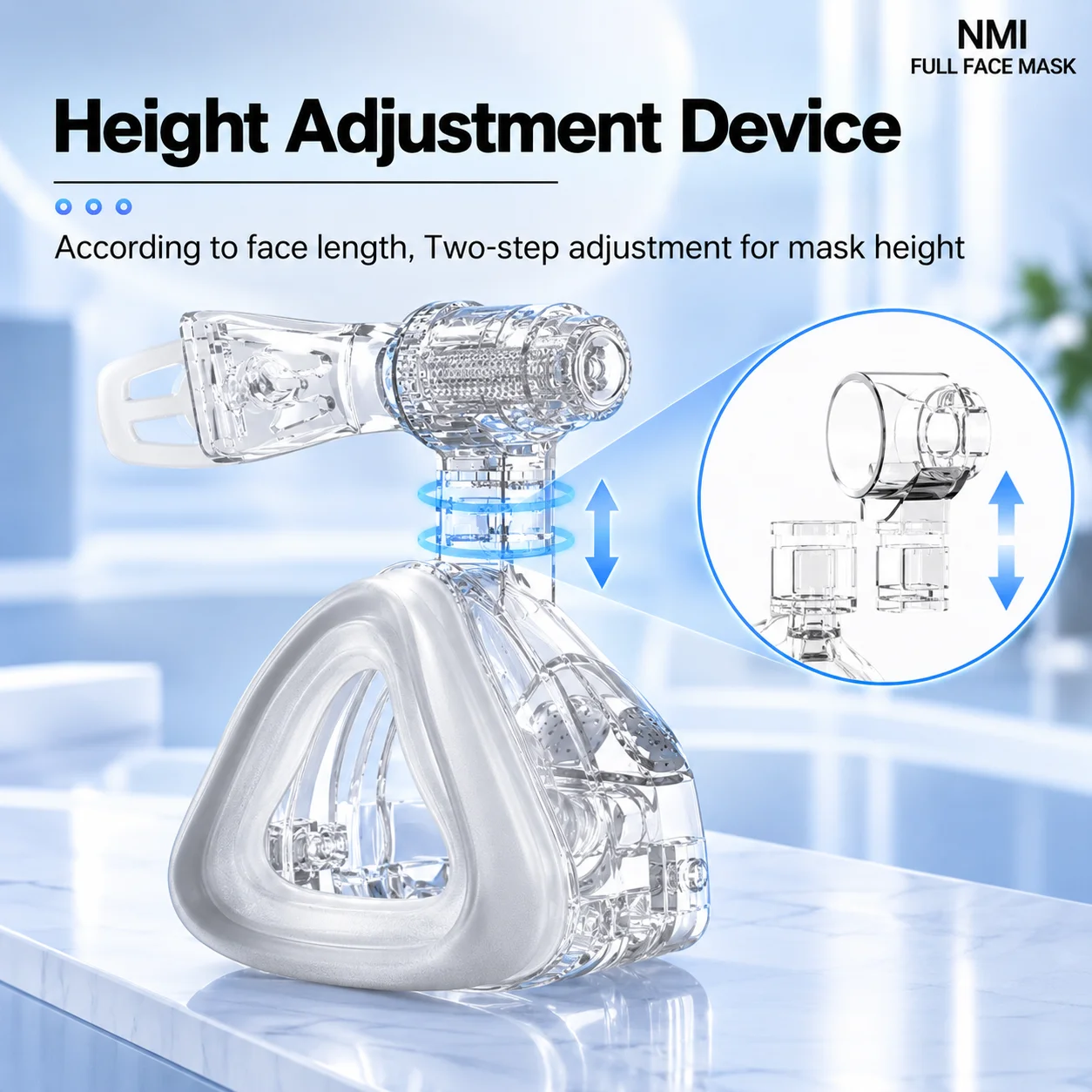 Resoxy NMI CPAP Vollgesichtsmaske Doppelschichtige Silikonpolsterung Leiser Auspuff Komfortables Kopfband für Schlaf, Schnarchen und Apnoe – Detail 7