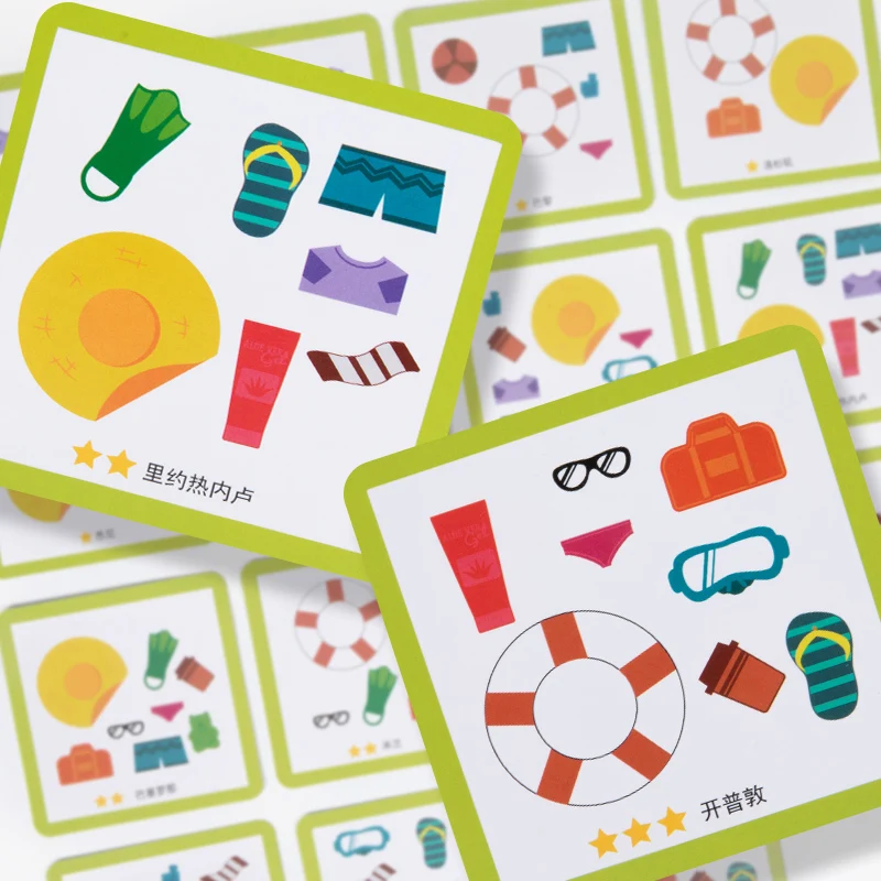 Quebra-cabeça de armazenamento de mala de madeira, jogo sem atraso, quebra-cabeça de viagem, brinquedo de quebra-cabeça de treinamento de imaginação espacial para crianças