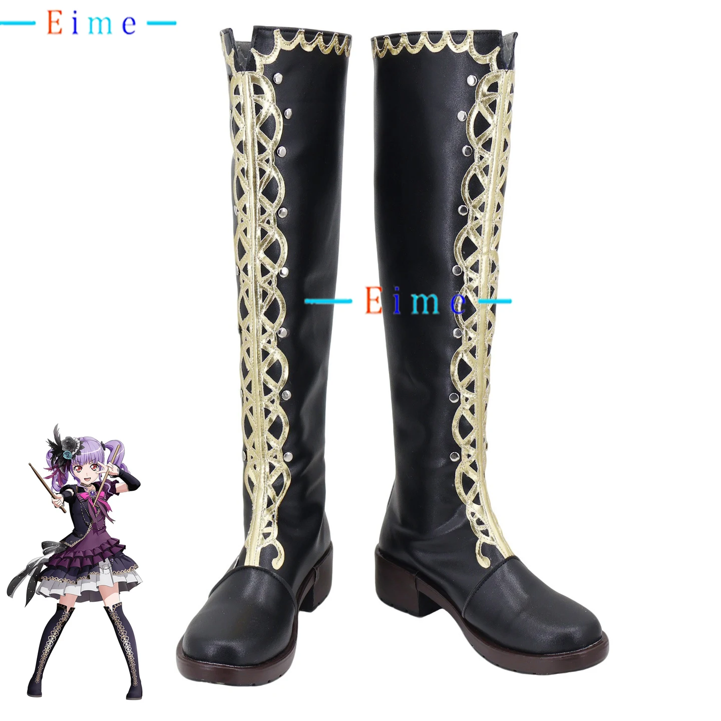 

Bang Dream Udagawa Ako Cosplay Shoes Anime Accessories Cosplay Props Halloween Carnival Boots PU Shoes Custom Made