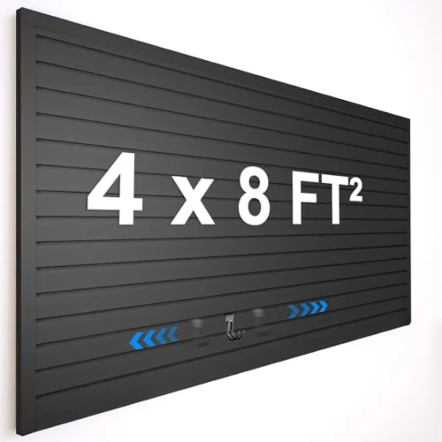 [8x4 pies2] Paneles de pared de listones de PVC Paneles de listones ajustables con estructura de acoplamiento Sistema de paneles de pared de listones con personalizable