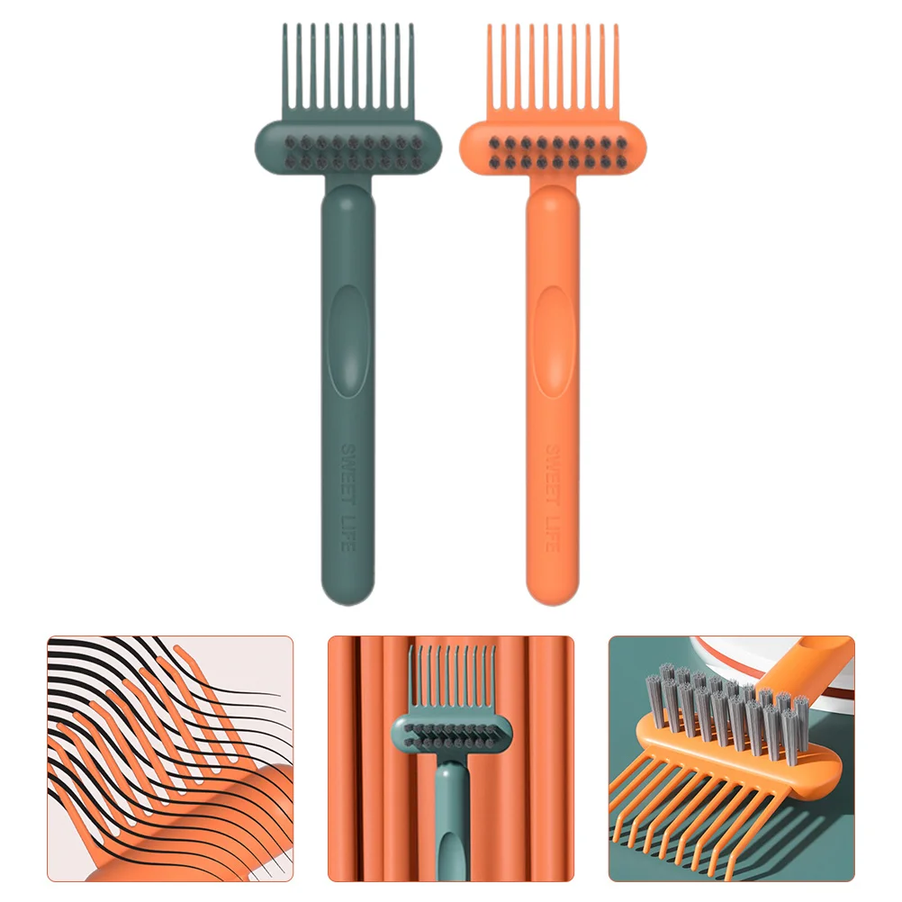 قطعتان من منظف فرشاة الشعر، مشط تنظيف المخالب، يزيل الشعر الزائد بدقة، سهل الاستخدام لأداة تنظيف المشط الروتيني للمكياج #2