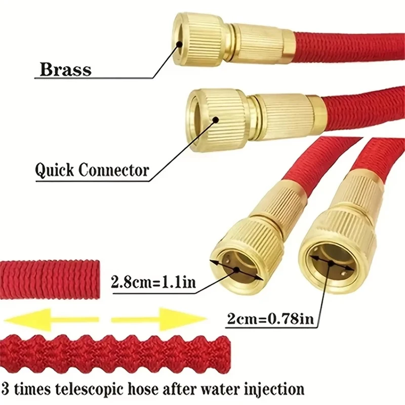 New Expandable Magic Garden  Hose High Pressure Car Wash Hose With Spray Long Pole Gun Set Outdoor Watering Irrigation Tool
