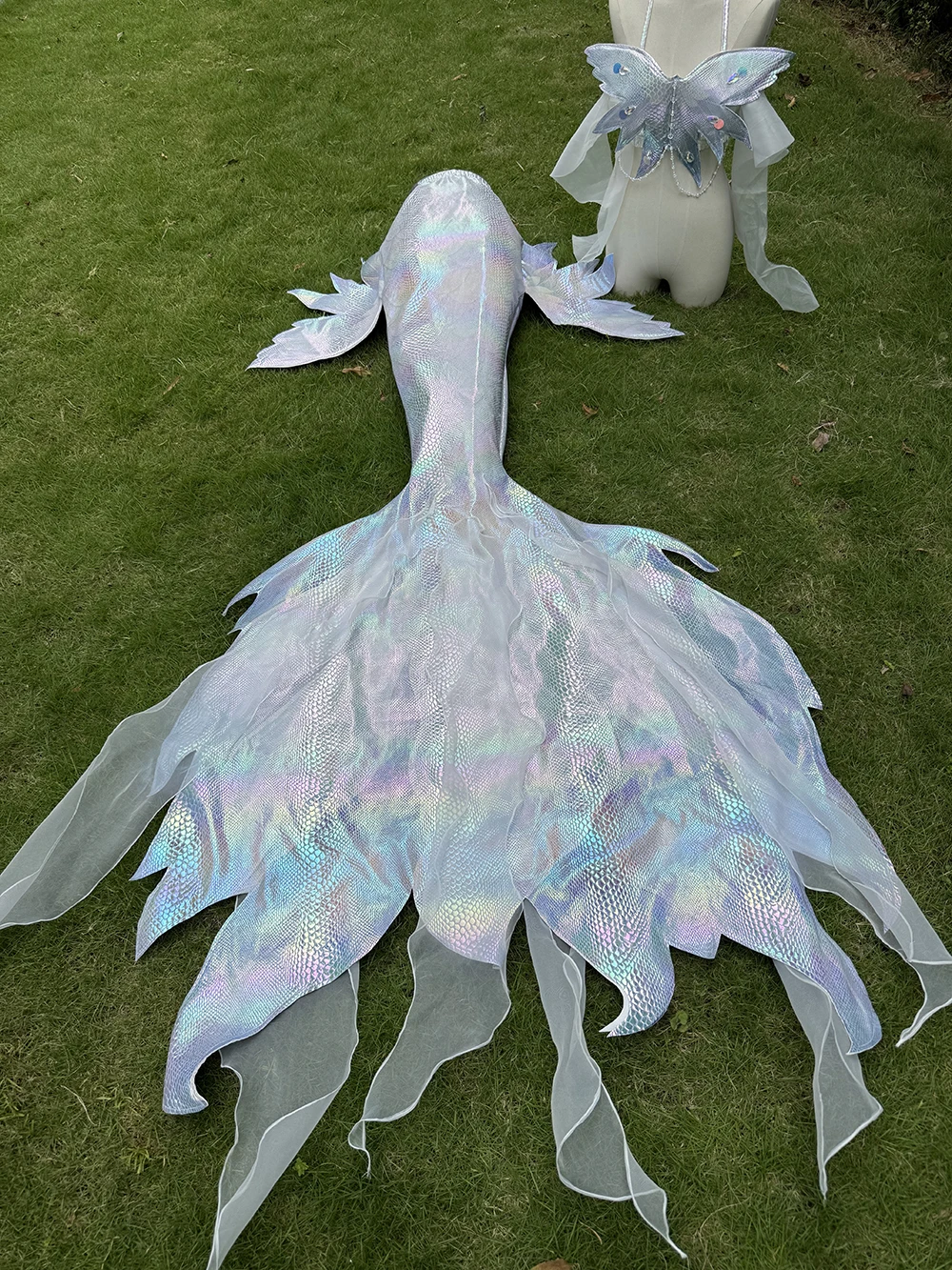

New Sky Angel Hot Stamped Big Tail Adult Beauty Floating Yarn Fish Tail Fish Skin Aquarium Shooting Performance Dress