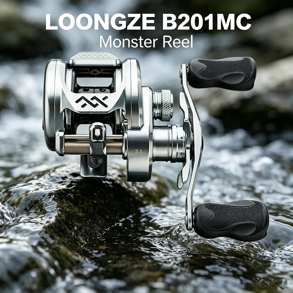 

LOONGZE B201MC 175g CNC Machined Aluminum Ultralight Baitcasting Reel Long Distance Casting Large Waters Fishing Reel