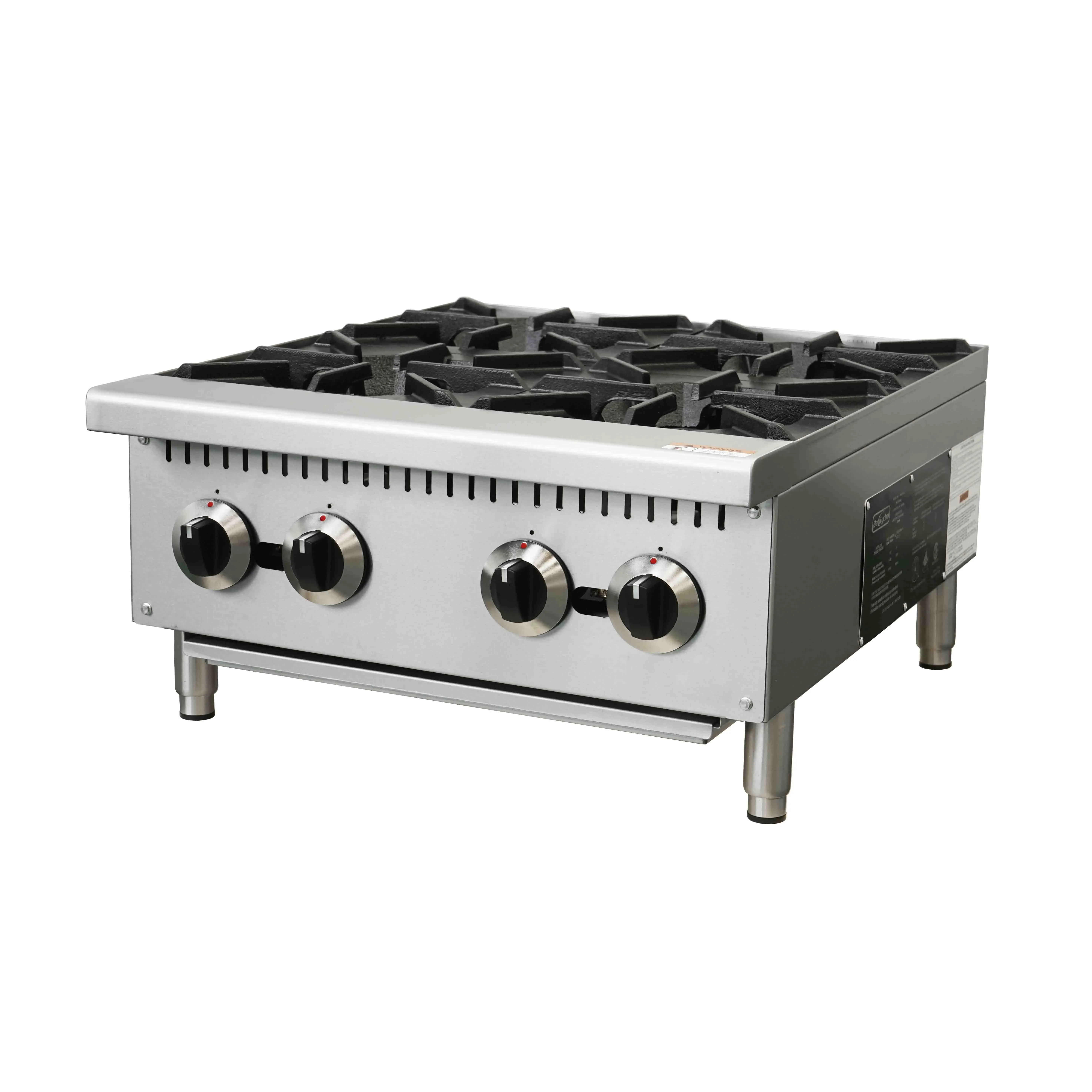 305*305 mm Cast Iron Grates 2-Burner Stainless Steel Range Cooker for Restaurants and Kitchen Cooking