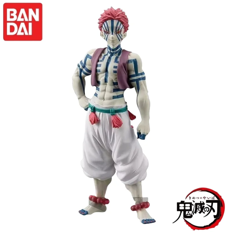 Em estoque original bandai demon slayer demônio versão vol 5 akaza muzik anime figuras de ação modelo brinquedos desktop ornamento presentes