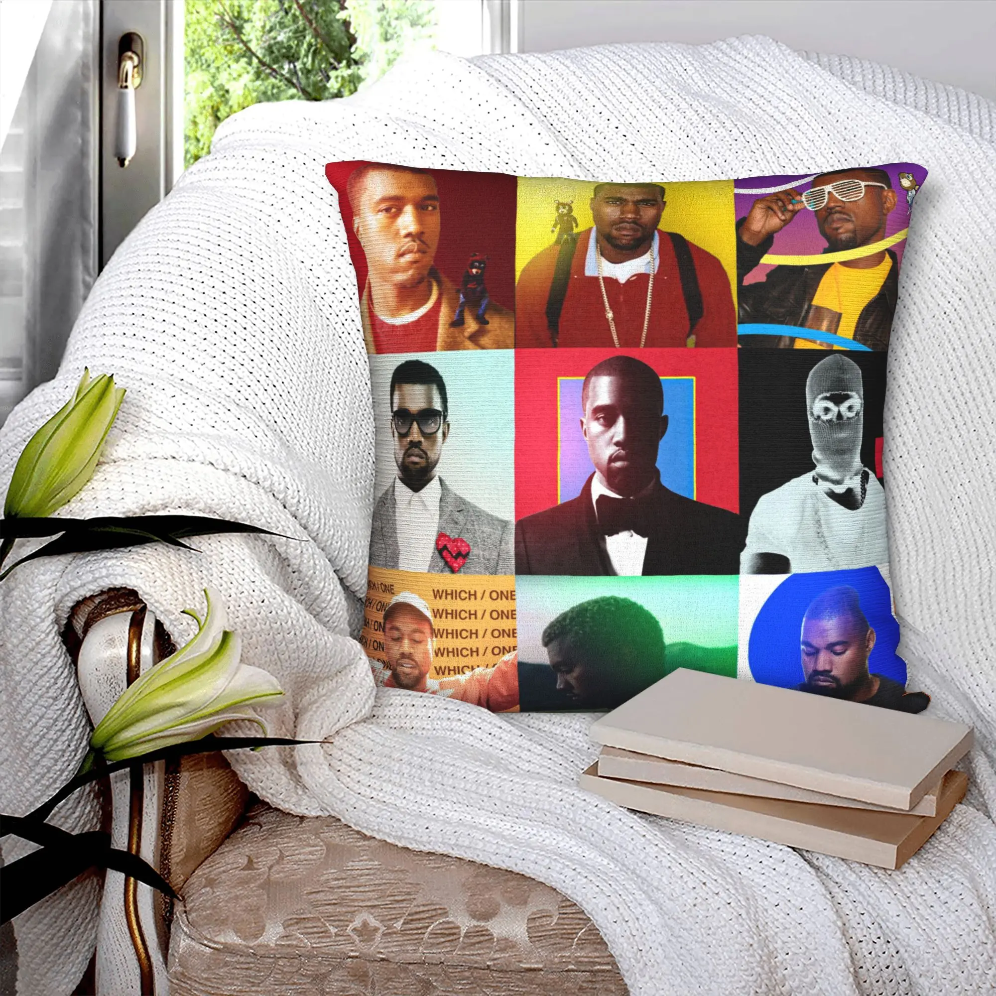 Popular Singer Kanye West Collage Pillow Covers Home Decor Fashion  Cushions for Sofa Square Pillowcase