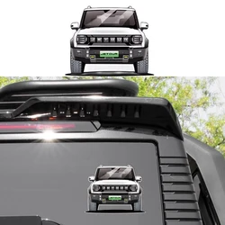 Car Rear Window Warning Sticker Fit for JETOUR Traveler T2 2024 Modified Auto Tailgate Reminder Sticker Car Exterior Accessories