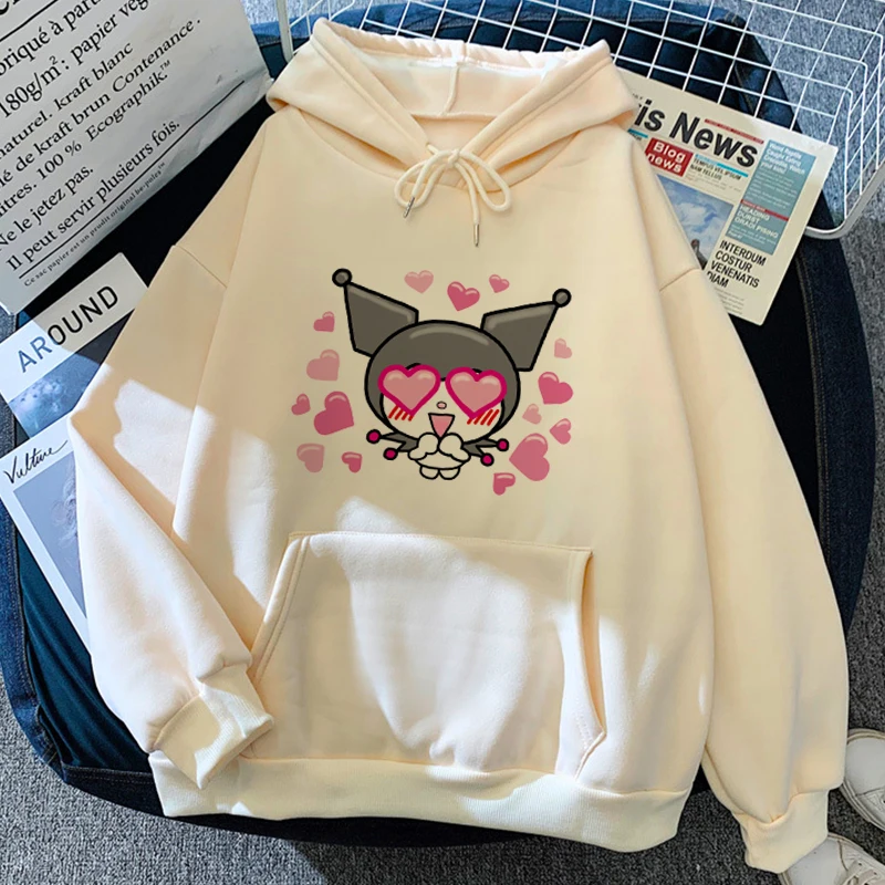 Kawaii Anime Melodyพิมพ์ญี่ปุ่นอะนิเมะผู้หญิงฤดูหนาวHoodie Top 90S Hoodiesเสื้อกันหนาวHarajuku Streetwearแฟชั่นเสื้อผ้า