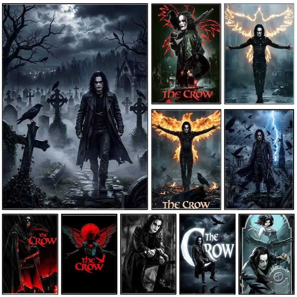 Gothic T-The Crow Poster  Self-adhesive Art Waterproof Paper Sticker Coffee House Bar Room Wall Decor