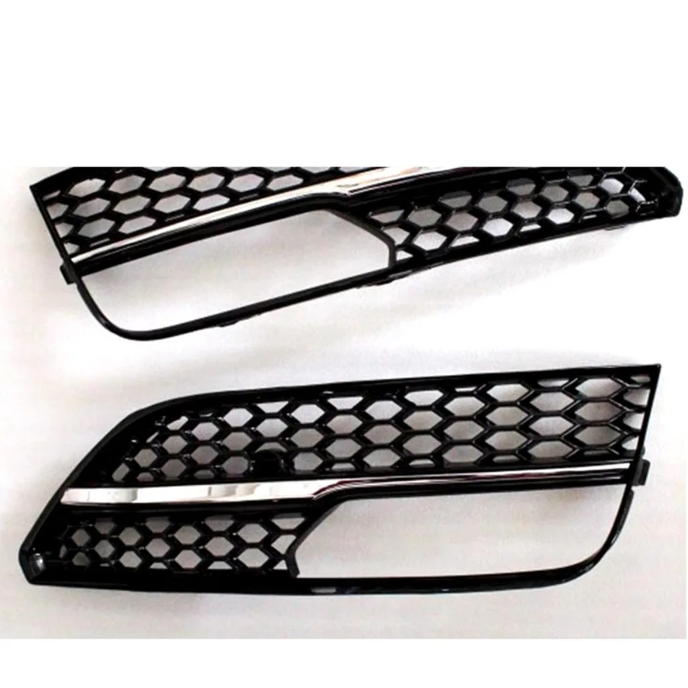 

For Audi A3 2013-2016 Hatchback RS3 Style Honeycomb Fog Light Grille Frame - Glossy Black Front Bumper Grill Cover Replacement