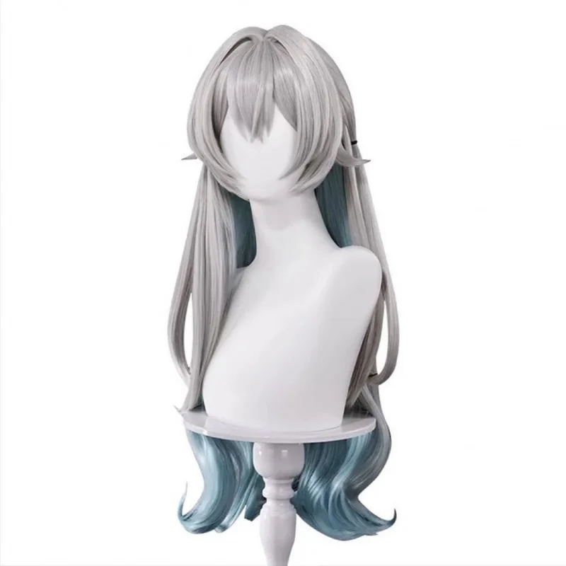 انهيار ستار قبة السكك الحديدية تدفق PatterncosplayWig مع فروة الرأس واقعية نمط مجعد طبيعي شعر مستعار ارتفع الداخلية صافي #3