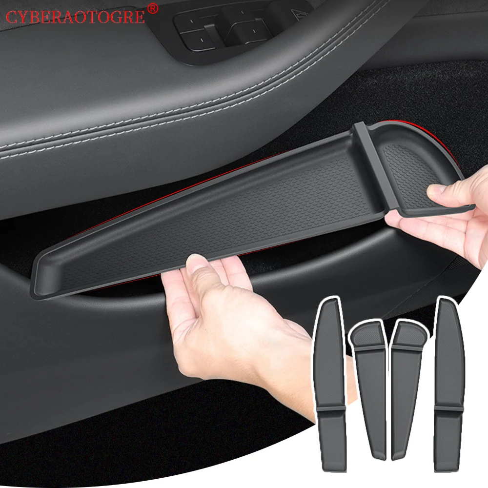 

Для Tesla Model 3/Y/X ящик для хранения боковой двери автомобиля передняя и задняя дверь из ТПЭ органайзер для хранения лоток модель Y Juniper дверная ручка для хранения