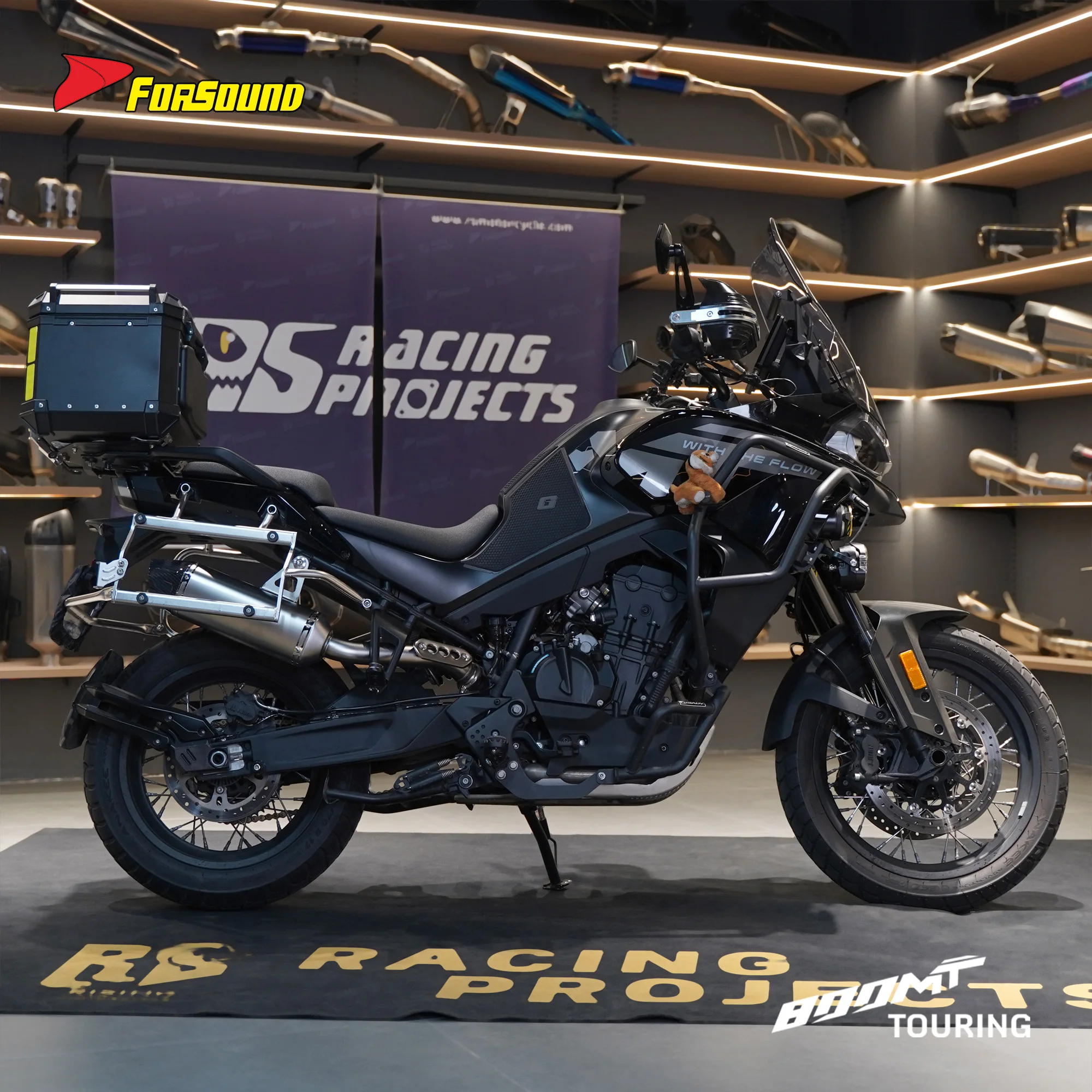 

Для CFMOTO 800MT: Комплект для модификации выхлопной системы (средняя и задняя часть) из нержавеющей стали, 2021-2026, Slip-On, оптимизированный звук, для бездорожья, ADV, модифицированный, улучшенный комплект